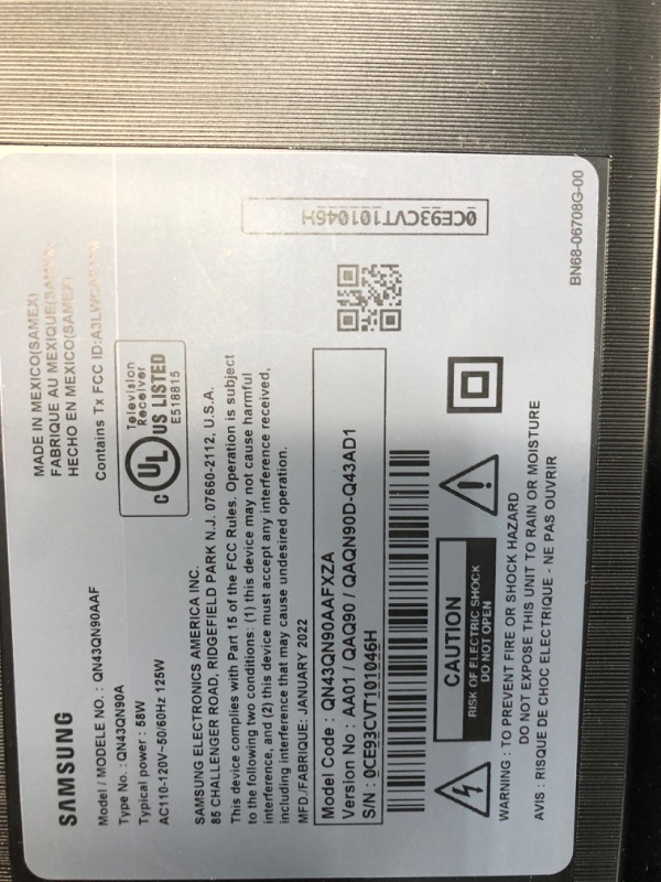 Photo 2 of SAMSUNG 43-Inch Class Neo QLED 4K UHD QN90A Series Mini LED Quantum HDR 24x, Object Tracking Sound+, Ultra Viewing Angle, Smart TV with Alexa Built-In (QN43QN90AAFXZA, 2021 Model), Titan Black
