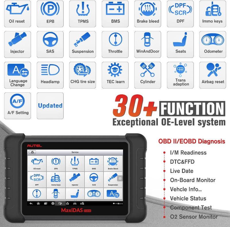 Photo 2 of 
Autel MaxiDAS DS808K Bidirectional Control Car Diagnostic Scan Tool - 2023 Upgrade of DS808 DS708 MP808 with $200 Value Adaptors, Same As MaxiSYS MS906,...