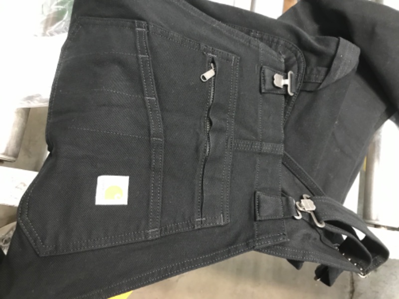 Photo 3 of Carhartt womens Rugged Flex Relaxed Fit Twill Bib Overall Small Black