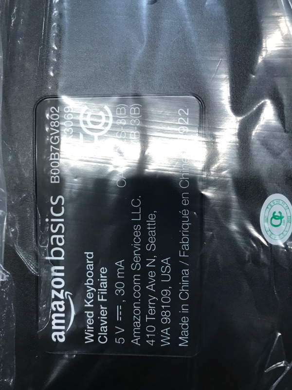 Photo 2 of AmazonBasics USB Wired Computer Keyboard and Wired Mouse Bundle Pack Bundle with AmazonBasics High-Speed 4K HDMI Cable - 6 Feet