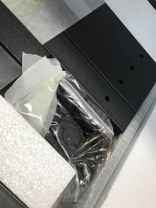 Photo 1 of Tribesigns Modern Computer Desk, 63 inches Large Office Desk Computer Table Study Writing Desk for Home Office, Solid Metal Frame 63*23.6 inch Teak + Black Leg