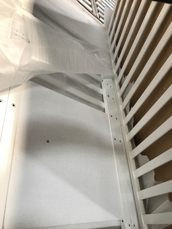Photo 1 of Dream On Me Synergy 5-In-1 Convertible Crib In White, Greenguard Gold Certified Crib White