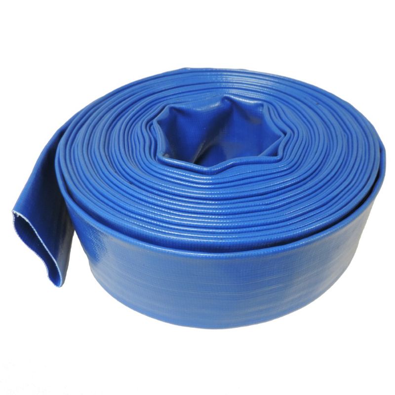 Photo 1 of (3" DIA. X 100 FT) - HYDROMAXX 6 BAR HEAVY DUTY REINFORCED PVC LAY FLAT DISCHARGE AND BACKWASH HOSE 3" DIA X 100 FT
