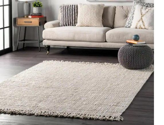 Photo 1 of **SEE NOTES**
Natura Chunky Loop Jute Off-White 6 ft. x 9 ft. Area Rug
