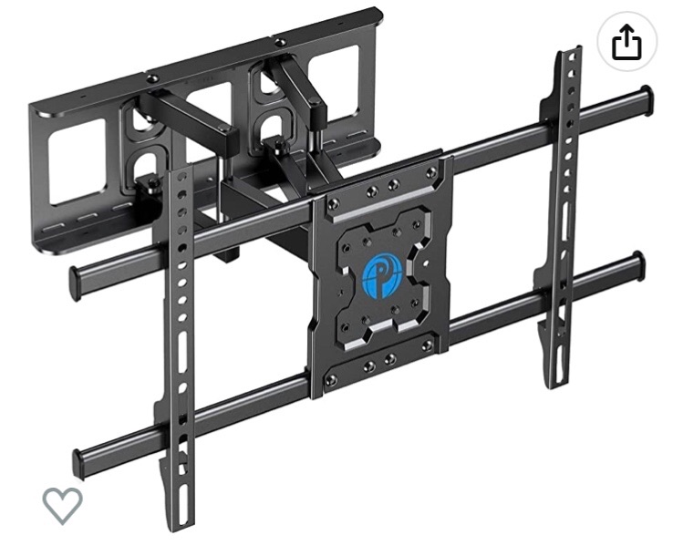 Photo 1 of Pipishell TV Wall Mount Full Motion for Most 37-75 Inch LED LCD OLED TVs, Wall Bracket TV Mount Articulating Swivel Tilt Extension Leveling Holds up to 132lbs Max VESA 600x400mm Fits 12/16" Wood Stud