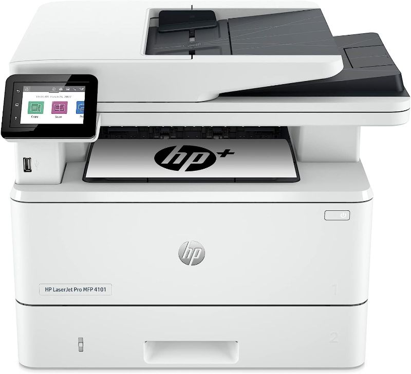 Photo 1 of HP LaserJet Pro MFP 4101fdwe Wireless Black & White Printer with HP+ Smart Office Features and Fax
