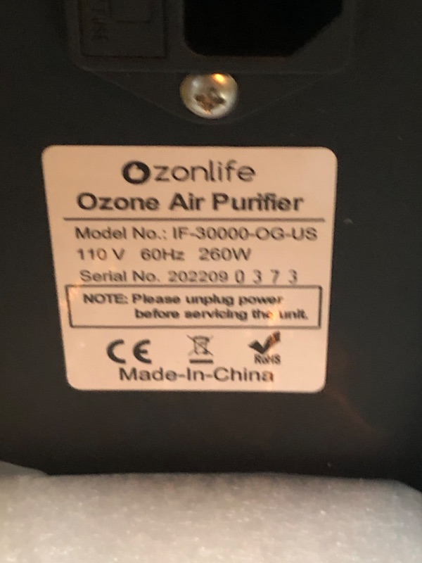 Photo 6 of Ozonlife Ozone Generator 30,000 mg/h Powerful Ozone Machine Odor Removal 10,000 Sqft Air Purifier for Industrial, Home, Car
