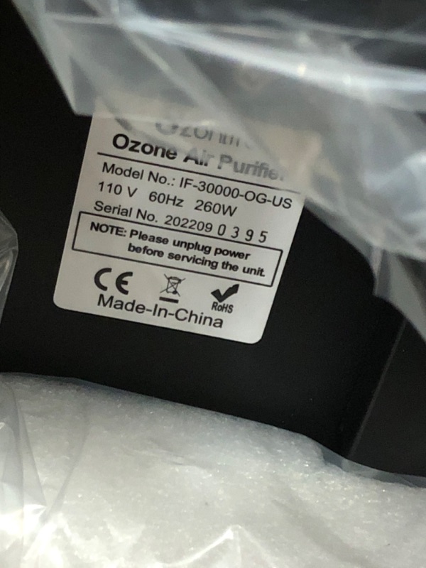 Photo 5 of Ozonlife Ozone Generator 30,000 mg/h Powerful Ozone Machine Odor Removal 10,000 Sqft Air Purifier for Industrial, Home, Car
