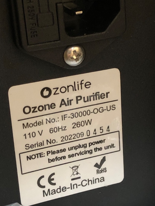 Photo 2 of Ozonlife Ozone Generator 30,000 mg/h Powerful Ozone Machine Odor Removal 10,000 Sqft Air Purifier for Industrial, Home, Car
