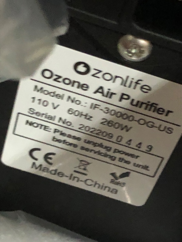 Photo 5 of Ozonlife Ozone Generator 30,000 mg/h Powerful Ozone Machine Odor Removal 10,000 Sqft Air Purifier for Industrial, Home, Car
