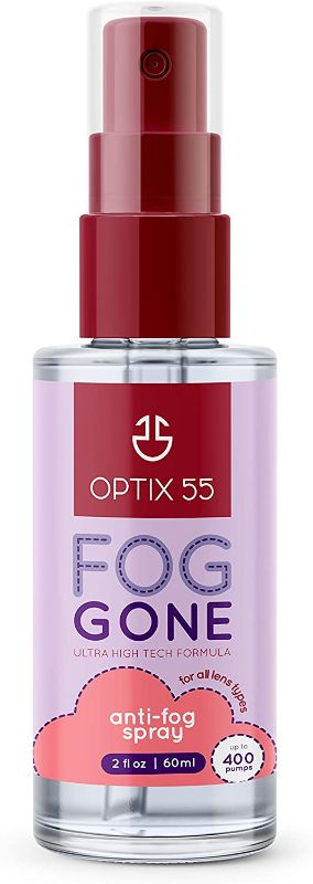 Photo 1 of 4- Optix 55 New Anti Fog Spray for Glasses - Safe for Anti Reflective Lenses & All Lenses | Defogger for Eye Glasses, Mirrors, Swim Goggles X 4