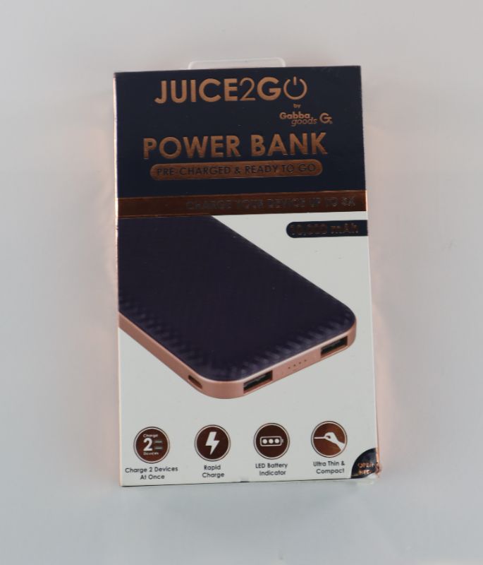 Photo 2 of 10000 MAH POWER BANK ULTRA THIN COMES WITH TWO USB PLUGINS CHARGES FOUR TIMES FASTER 21 AMPS LED BATTERY MULTI COLOR NEW $24.99