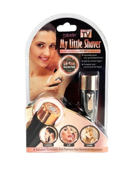 Photo 1 of MY LITTE SHAVER HYPOALLERGENIC ROSE GOLD PLATE 18 KARAT GOLD SPINS AT 18000 RPM MOTOR COMPACT PAINLESS CORDLESS WET OR DRY SHAVE NEEDS 1 AA BATTERY NEW $29.99

