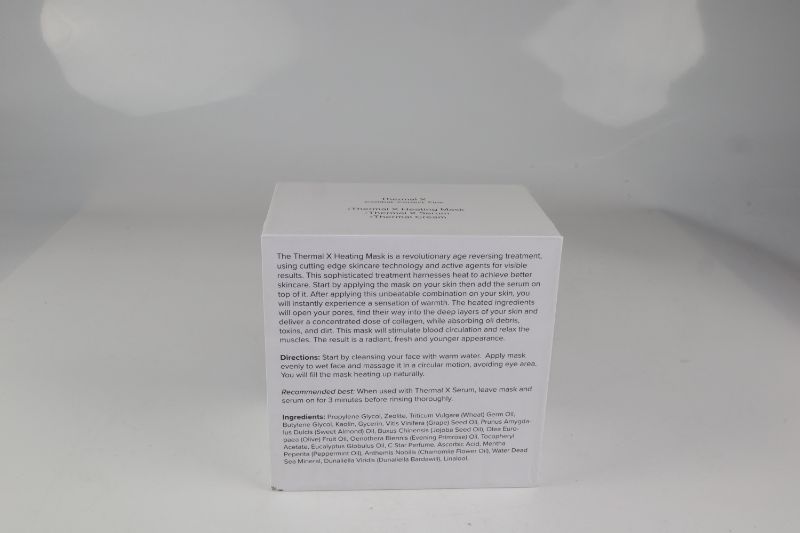 Photo 1 of THERMAL X HEATED MASK REVOLUTIONARY AGE REVERSING TREATMENT HEATING INGREDIENT SOPEN PORES DELIVER DOSES OF COLLAGEN AND ABSORB DEBRIS AND TOXINS STIMULAT BLOOD CIRCULATION RELAX FACIAL MUSCLES NEW $2100