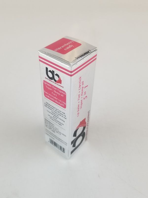 View 4 of STRAWBERRY CANDY BEINBEAUTY LIP BALM AND LIPSTICK 5 IN 1 MOISTURIZES WITH HEMP OIL RICINUS OIL AND MORE CHANGES COLORS THROUGHOUT DAY ALSO VEGAN FRIENDLY AND WILL NOT COME OFF AFTER FOOD OR DRINKS NEW $29.99