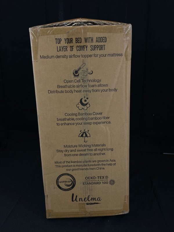 Photo 4 of UNELMA MATTRESS TOPPER TWIN 3 INCH HELPS BALANCE AND SUPPORT NEW IN BOX 