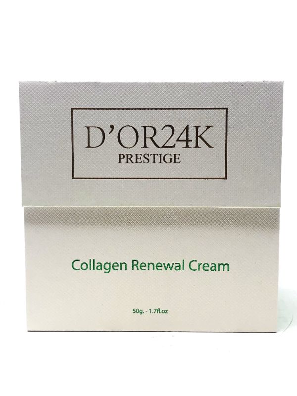 Photo 2 of COLLAGEN RENEWAL CREAM REPAIRS DAMAGED CELLS RECONSTRUCTS SKIN SMOOTH SUPPLE CLEAR ENHANCES ELASTICITY REVERSES SKIN DISCOLORATION IMPROVES CIRCULATION 24K GOLD RICE PROTEIN HYALURONIC ACID NEW IN BOX  