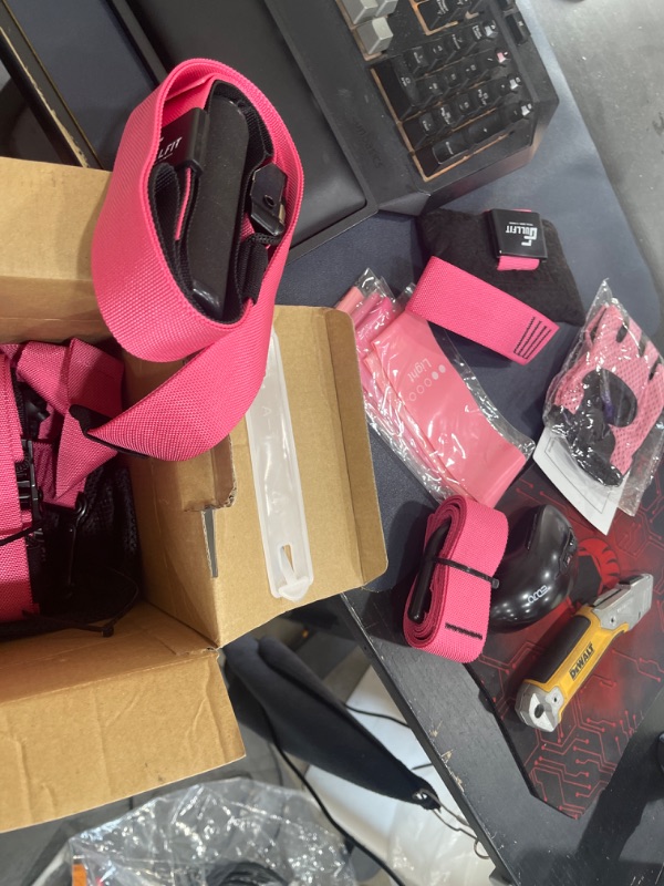 Photo 1 of FULL FIT BODY FITNESS SET  WORKS MUSCLES BURNS FAT GIVE CORE STABILITY INCREASES INSURANCE AND HELPS MAKE BODY FLEXIBLE 1 SET OF GLOVES 1 UNDER THE DOOR ANKER 3 RESISTANCE BANDS AND 1 STRAP SET NEW