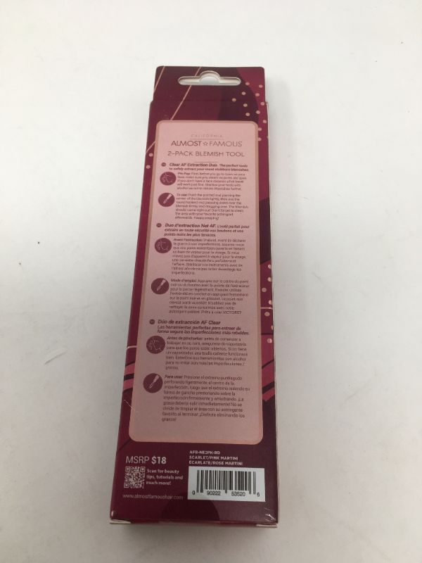 Photo 1 of BLEMISH TOOL 2 PACK PIMPLE POPPER AND EXTRACTOR TOOL SET REMOVES BLACKHEADS TREATS ACNE NO SLIP GRIP NEW IN BOX 