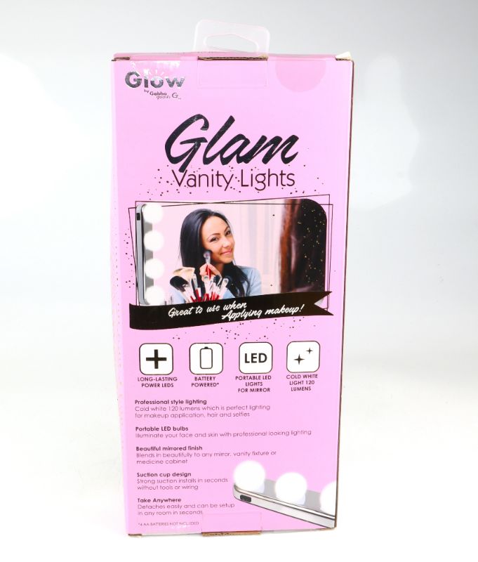 Photo 3 of GLAM LED SUCTION VANITY LIGHTS 120 LUMENS 4AA BATTERIES REQUIRED NEW 