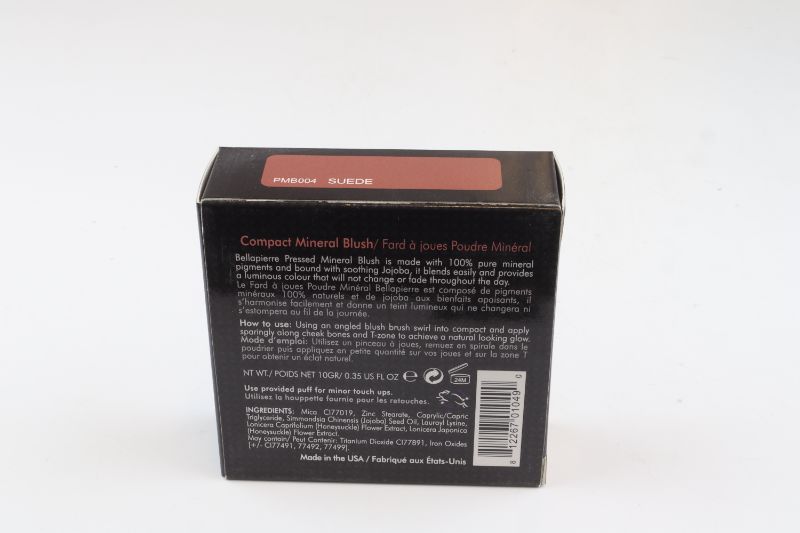 Photo 7 of SUEDE PRESSED MINERAL BLUSH COMPACT WITH POWDER PUFF TALC AND PARABEN FREE APPLY SMOOTH AND LOOK NATURAL NEW