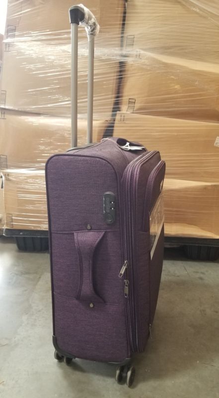 Photo 2 of 24 INCH PURPLE DEJUNO SUITCASE  DURABLE EXPANDABLE ZIPPER 8 WHEEL DESIGN NEW $160