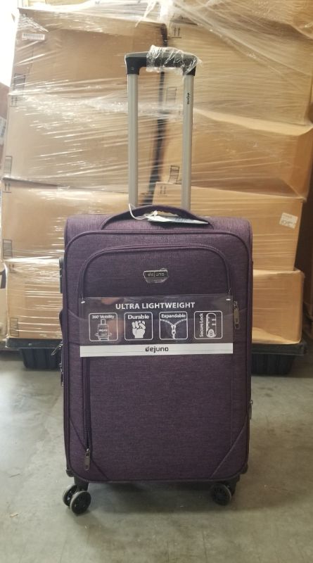 Photo 1 of 24 INCH PURPLE DEJUNO SUITCASE  DURABLE EXPANDABLE ZIPPER 8 WHEEL DESIGN NEW $160