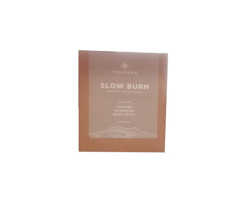 Photo 1 of  TERANSANA SLOW BURN CANDLE JUNIPER GERANIUM ROSE PETAL 12 OZ NEW $18