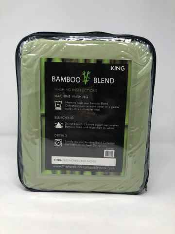 Photo 2 of KING BAMBOO BLEND SHEET SET 4 PIECE 1 FITTED SHEET 1 FLAT SHEET 2 PILLOW CASES ANTIBACTERIAL HYPOALLERGENIC NEW $199

