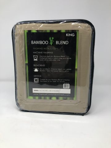 Photo 2 of KING BAMBOO BLEND SHEET SET 4 PIECE 1 FITTED SHEET 1 FLAT SHEET 2 PILLOW CASES ANTIBACTERIAL HYPOALLERGENIC NEW $199
