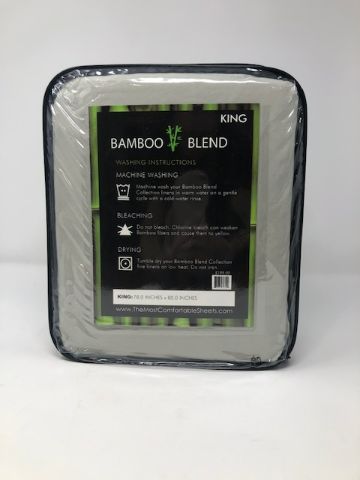 Photo 2 of KING BAMBOO BLEND SHEET SET 4 PIECE 1 FITTED SHEET 1 FLAT SHEET 2 PILLOW CASES ANTIBACTERIAL HYPOALLERGENIC NEW $199
