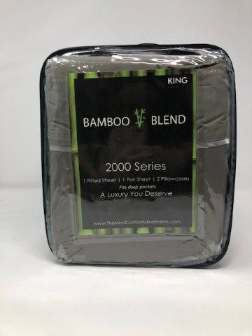 Photo 1 of KING BAMBOO BLEND SHEET SET 4 PIECE 1 FITTED SHEET 1 FLAT SHEET 2 PILLOW CASES ANTIBACTERIAL HYPOALLERGENIC NEW $199
