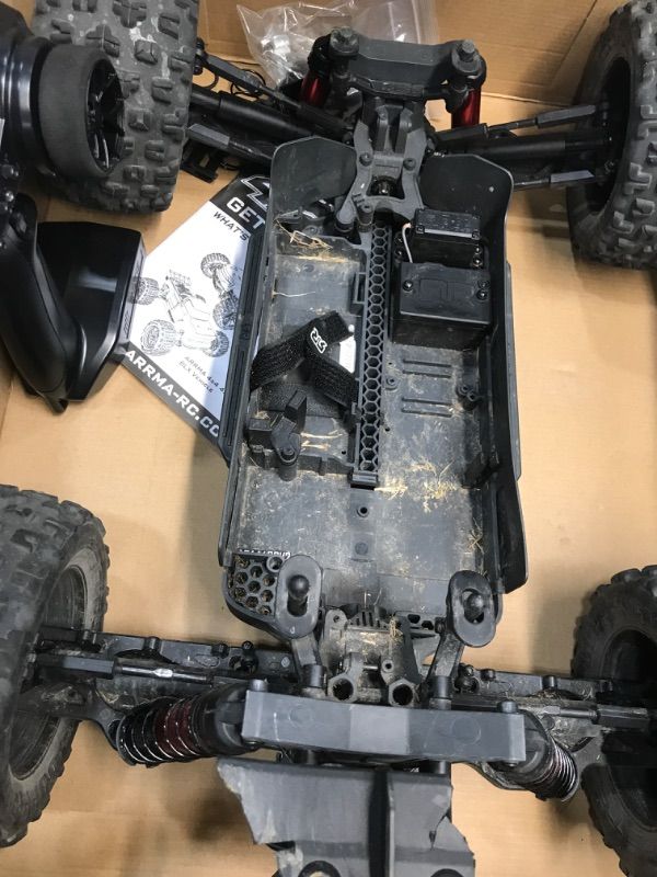 Photo 7 of **SEE NOTES**
 ARRMA RC Truck 1/10 KRATON 4X4 4S V2 BLX Speed Monster Truck RTR (Batteries and Charger Not Included), TEAL/BLACK, ARA4408V2T2***FOR PARTS***