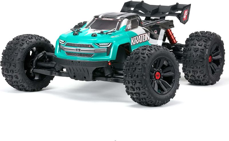 Photo 1 of *MISSING PARTS/ DAMAGED*** ARRMA RC Truck 1/10 KRATON 4X4 4S V2 BLX Speed Monster Truck RTR (Batteries and Charger Not Included), TEAL/BLACK, ARA4408V2T2