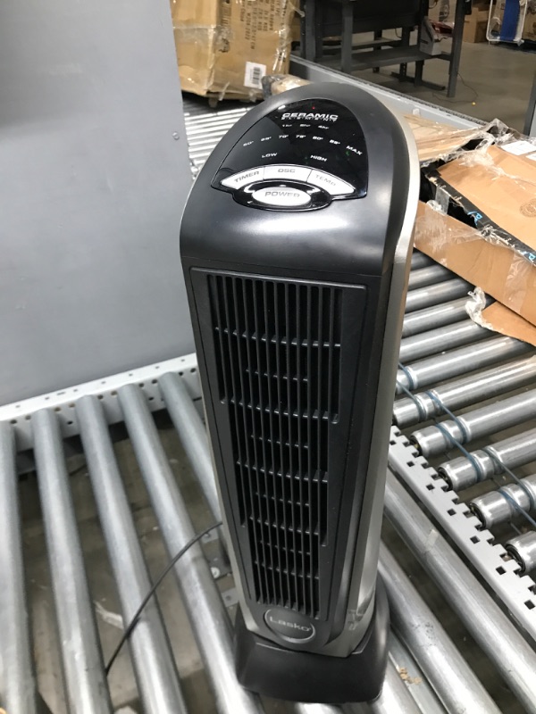 Photo 2 of *** TESTED - POWERS ON *** Lasko Products Lasko 1500 Watt 2 Speed Ceramic Oscillating Tower Heater with Remote