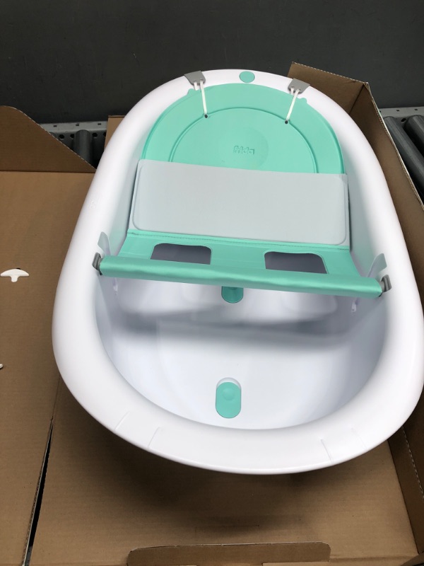 Photo 3 of 4-in-1 Grow-with-Me Bath Tub by Frida Baby Transforms Infant Bathtub to Toddler Bath Seat with Backrest for Assisted Sitting in Tub
