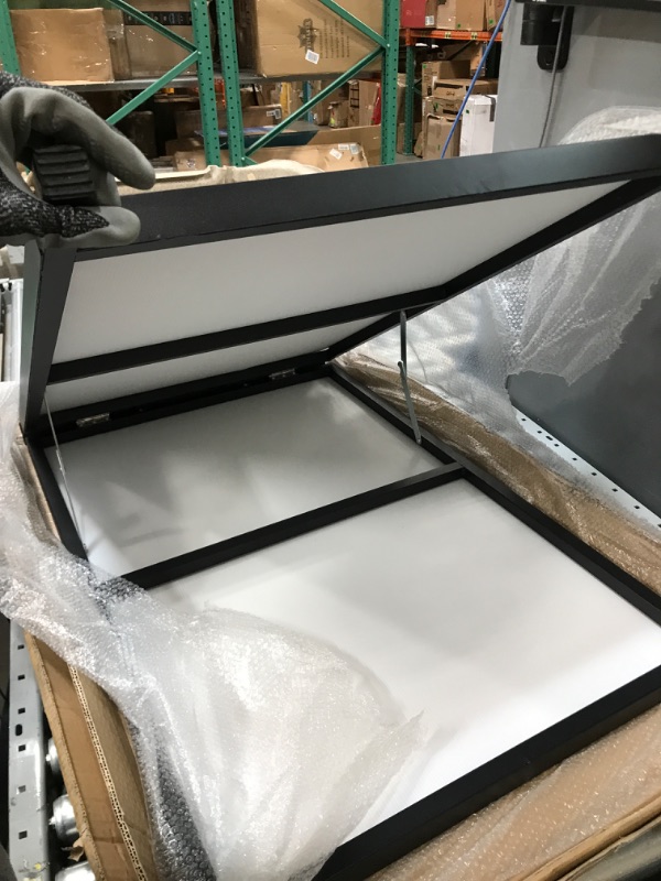 Photo 1 of Outdoor A-Frame Sidewalk Sign 24x36 Inch Sandwich Board, Black Coated Steel Metal Double-Sided, Heavy Duty Slide-in Folding Frame Sign Holder, 2 Corrugated Plastic Poster Boards, Display Stand