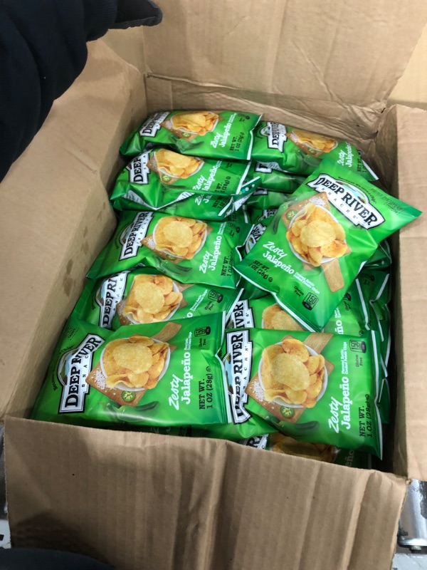 Photo 2 of *EXPIRES June 2023*
Deep River Snacks Zesty Jalapeno Kettle Cooked Potato Chips, 1-Ounce (Pack of 80) 1 Ounce (Pack of 80)