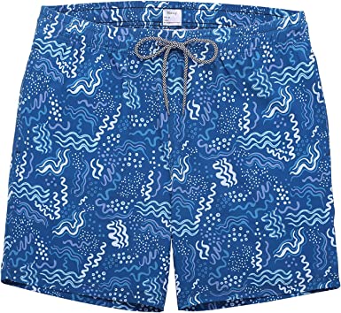 Photo 1 of Biwisy Mens Swim Trunks Quick Dry Swim Shorts with Mesh Lining Funny Beach Shorts (2XL)
