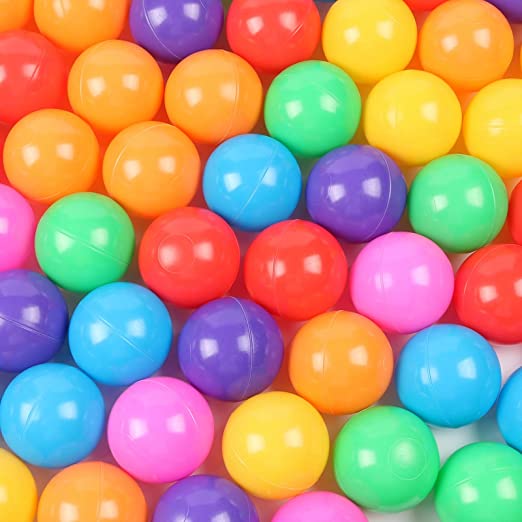 Photo 1 of  WINTECY Pack of 50 Ball Pits Ball, 2.2 inches/5.5 cm, BPA Free Plastic Ball Crush Proof Ocean Balls Phthalate Free Toys for Boys Girls Toddlers Indoor Outdoor
