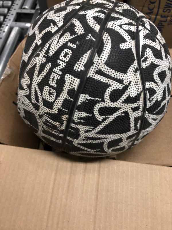 Photo 1 of And1 Fantom Rubber Basketball, Black & White Graffiti, 29.5 inch