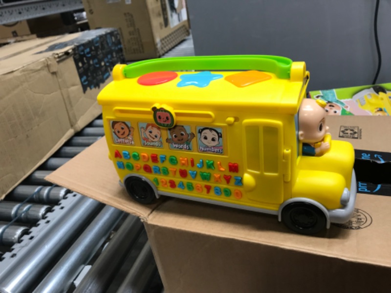 Photo 2 of CoComelon Musical Learning Bus, Number and Letter Recognition, Phonetics, Yellow School Bus Toy Plays ABCs and Wheels on the Bus, by Just Play