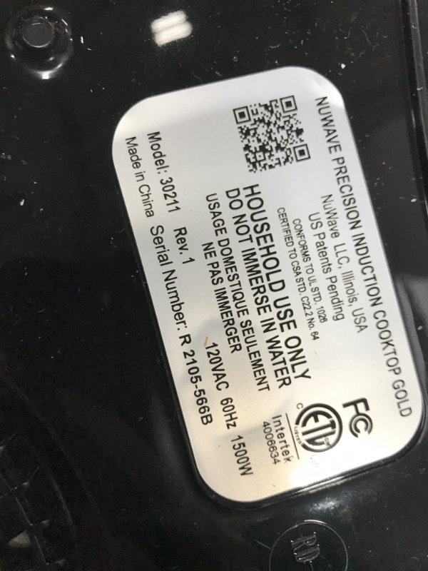 Photo 3 of *Tested* NUWAVE Gold Precision Induction Cooktop, 900, and 1500 Watts, 12” Heat-Resistant Cooking Surface & Carrying Case for Precision Induction Cooktop, Insulated & Water Resistant Cooktop + Case