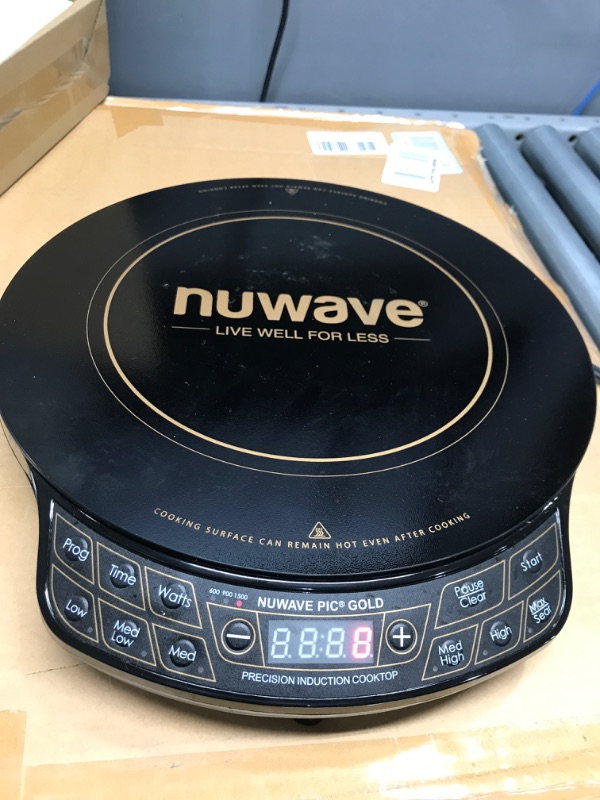 Photo 2 of *Tested* NUWAVE Gold Precision Induction Cooktop, 900, and 1500 Watts, 12” Heat-Resistant Cooking Surface & Carrying Case for Precision Induction Cooktop, Insulated & Water Resistant Cooktop + Case