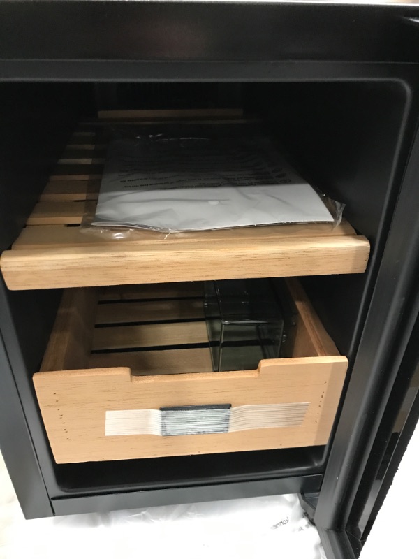 Photo 2 of *Tested* NEEDONE Humidor 16L with Cooling and Heating Temperature Control System, Electric Cooler for 100 Counts with Digital Hygrometer, Made with Spanish Cedar Wood, Gift for Men, 2 Layers