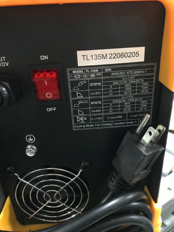 Photo 2 of *Tested* TOOLIOM 135A Flux Core Welder MIG Welder 110V Flux MIG/Lift TIG/Stick 3-in-1 Welding Machine IGBT DC Inverter