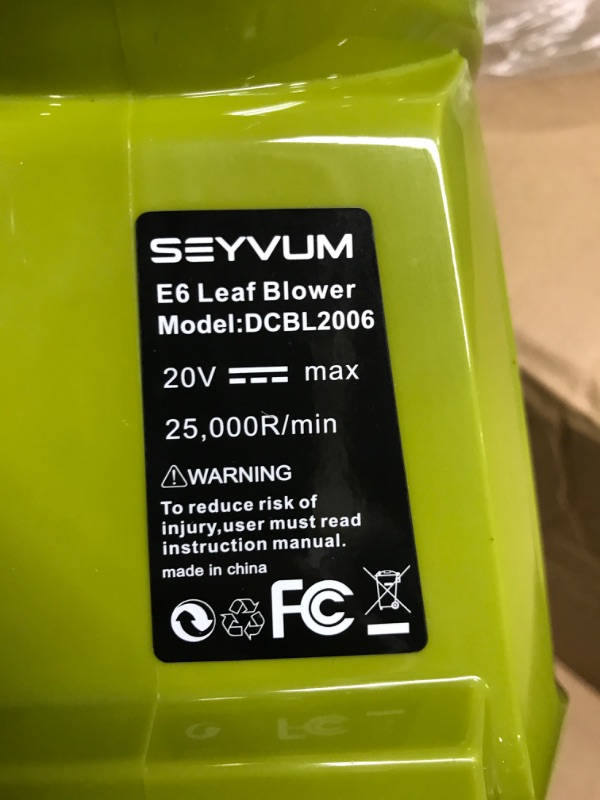 Photo 2 of *Tested* SEYVUM Leaf Blower - 500CFM 150MPH 20V Leaf Blower Cordless with 2 X 2.0 Battery & Charger, Electric Handheld Leaf Blower - Lightweight Powerful Blower Battery Operated for Lawn Care | Patio | Jobsite