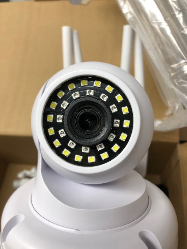 Photo 4 of EVKVO With Motion Security Outdoor Camera Tilt Sirens View 1080P Pan WiFi Night And 355° Spotlight Wireless Color Detection Home Webcam