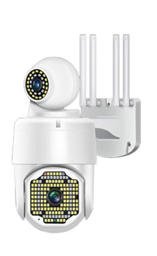 Photo 1 of *SEE NOTES* 
EVKVO With Motion Security Outdoor Camera Tilt Sirens View 1080P Pan WiFi Night And 355° Spotlight Wireless Color Detection Home Webcam