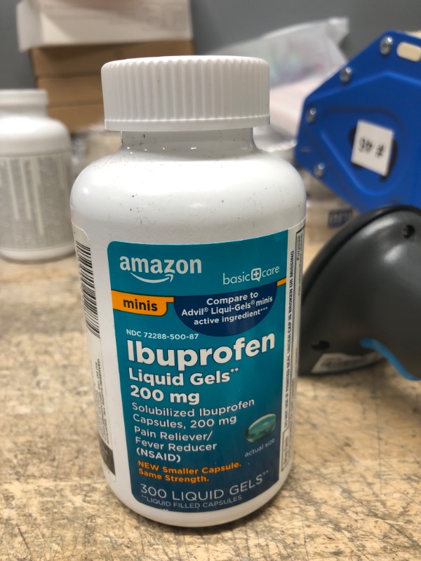 Photo 1 of *EXP: 04/2023* AMAZON BASIC CARE IBUPROFEN GELS 300 CT 200MG